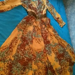 Swishy, boho maxi dress.